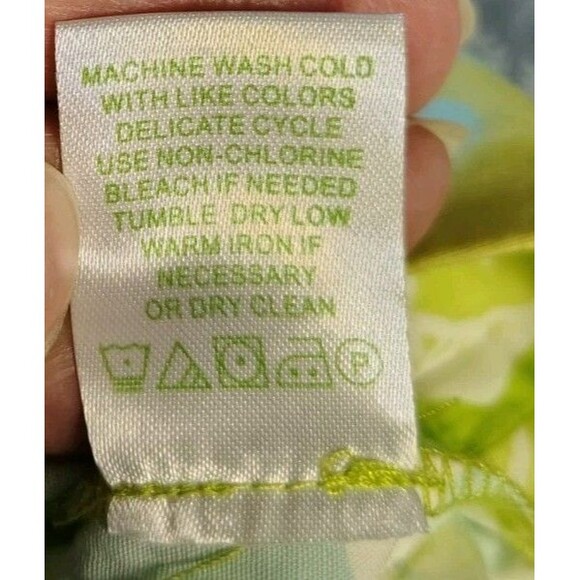 Lilly Pulitzer Jubilee 50th Anniversary Pants Green Blue Floral Size 8 - Picture 11 of 11